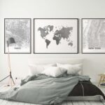 Diseño minimalista para decoración de pared en dormitorio