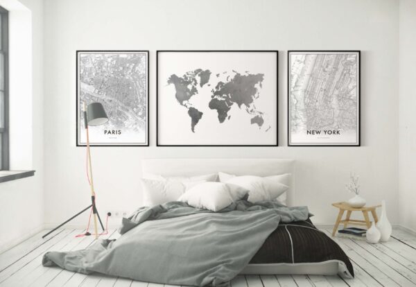 Diseño minimalista para decoración de pared en dormitorio