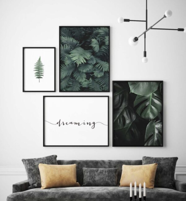 Conjunto de láminas modernas inspiradas en la naturaleza