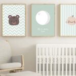 Decoración minimalista para habitación infantil con animales