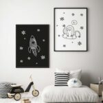 Decoración temática espacial para habitaciones infantiles