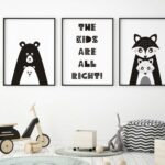 Arte de pared moderno para habitaciones de niños