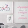 Láminas inspiradoras con diseño de bicicleta