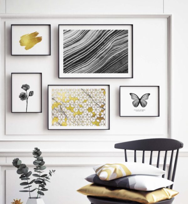 Composición elegante de arte de pared
