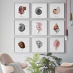 Láminas náuticas con marco para decoración del hogar