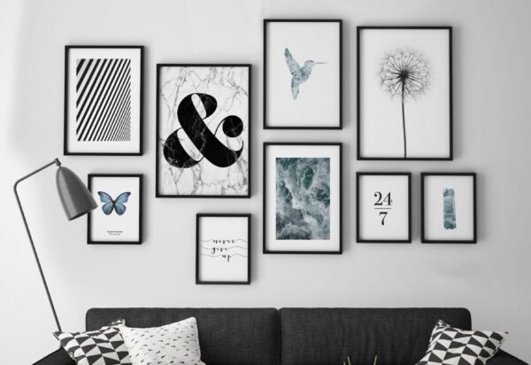 Arte moderno para paredes tipo galería