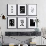 Exposición artística minimalista para galerías de pared