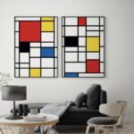 Arte geométrico moderno para salones