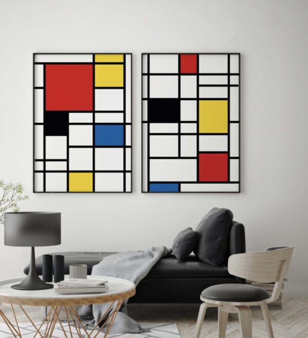 Arte geométrico moderno para salones