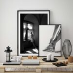 Exposición artística moderna para paredes