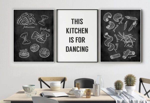 Arte tipográfico moderno para cocinas