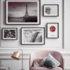 Galería de pared moderna con toques pastel