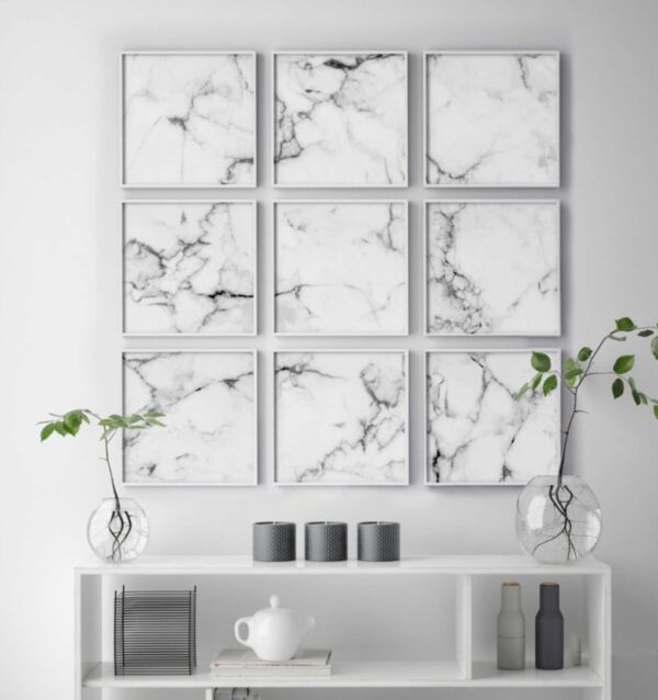 Arte moderno minimalista con diseño marmoleado