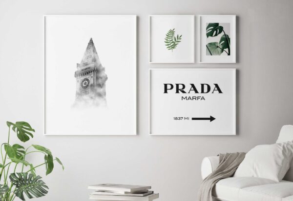 Disposición artística minimalista para paredes