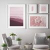 Arte abstracto moderno en tonos rosados