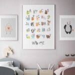 Arte gráfico de animales para habitaciones infantiles
