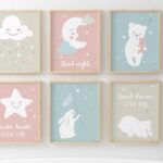 Colección de arte gráfico caprichoso para habitaciones infantiles
