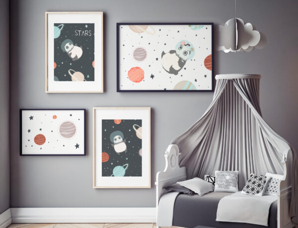 Láminas espaciales para decoración infantil