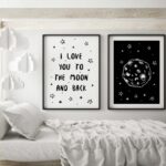 Decoración artística inspiradora con citas sobre la Luna