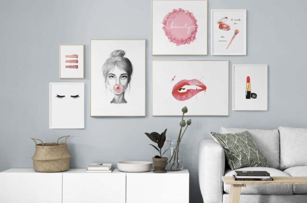 Arte moderno con temática de belleza