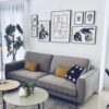 Diseño de interiores moderno con láminas artísticas