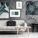 Decoración moderna de salones con arte abstracto
