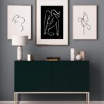 Arte gráfico minimalista moderno para paredes