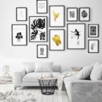Arte gráfico minimalista para decoración de paredes