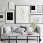 Arte minimalista de líneas para salones