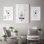 Arte minimalista en tonos pastel
