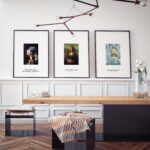 Interior estilo galería de arte moderno