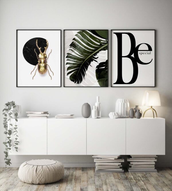 Decoración moderna minimalista con láminas