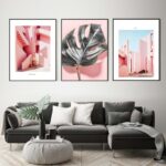 Arte gráfico moderno en salones elegantes