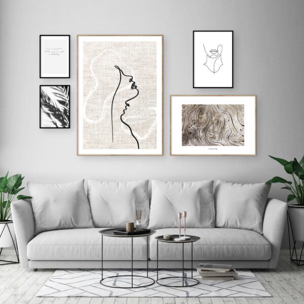 Composición minimalista de arte de pared
