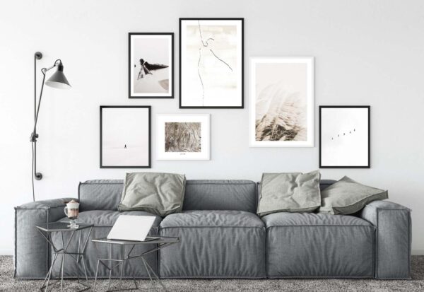 Decoración de interiores con arte gráfico moderno