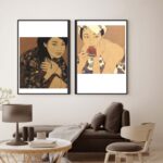 Exposición artística de láminas estilo japonés