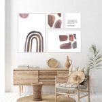 Arte de pared minimalista en tonos neutros