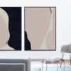 Láminas abstractas minimalistas para diseño de interiores