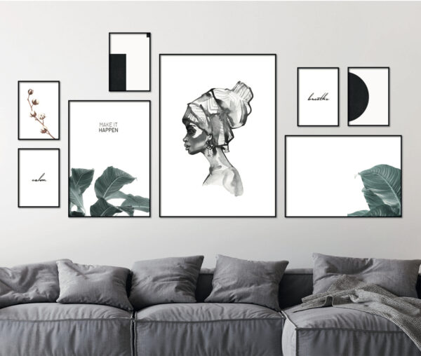 Colección moderna de láminas en tonos neutros