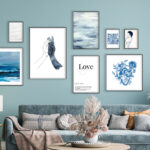 Arte gráfico moderno en escenarios elegantes