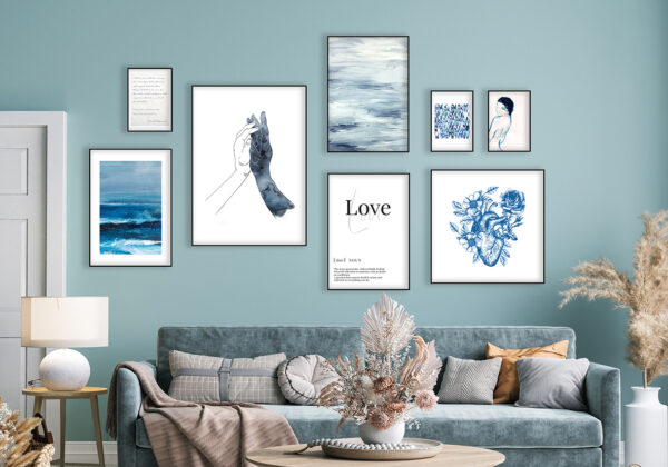 Arte gráfico moderno en escenarios elegantes