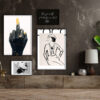Galería de arte moderna con decoración estilizada