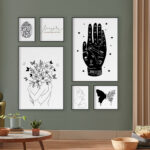 Galería de pared con impresiones artísticas