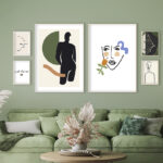 Galería de pared en interiores artísticos