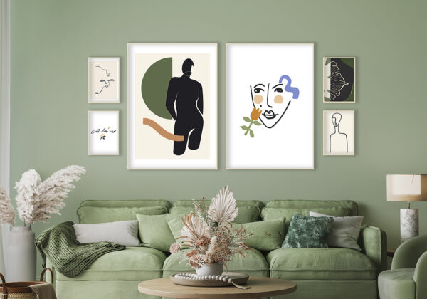 Galería de pared en interiores artísticos