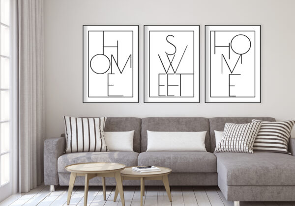 Arte tipográfico minimalista para salones
