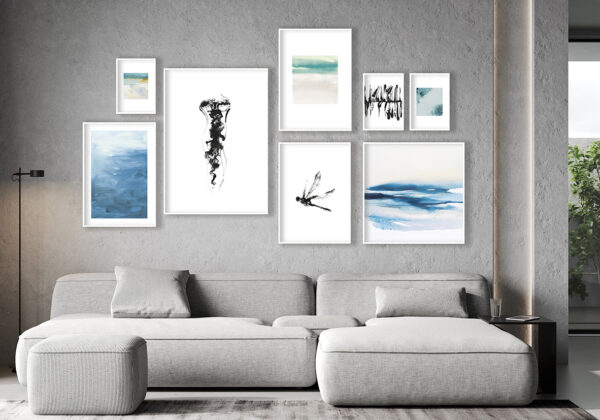 Galería de arte moderna en salón