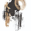 Arte abstracto en negro y dorado
