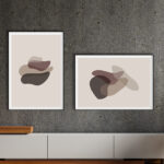 Arte abstracto minimalista en tonos neutros