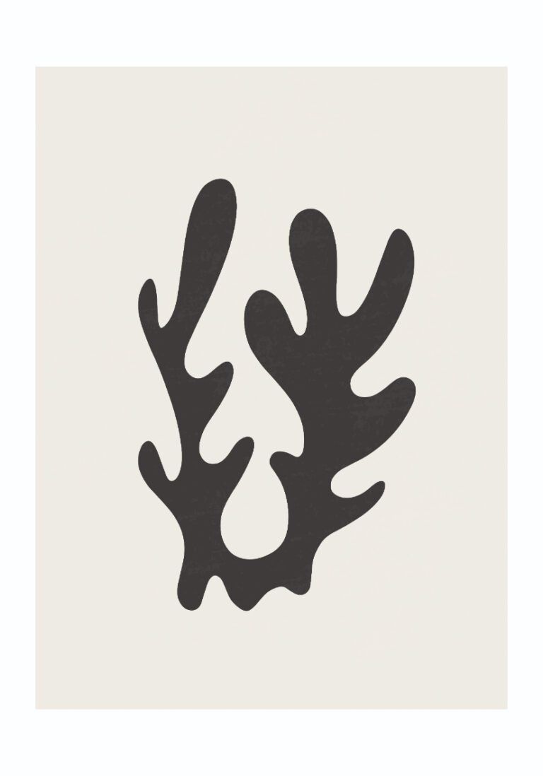 Diseño minimalista coral para pared